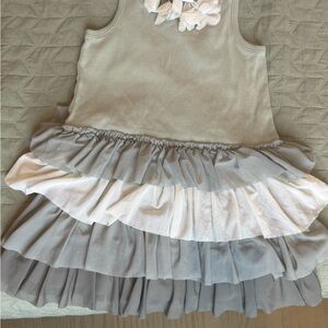 Hanna Andersson Sage Dress with Floral Detail